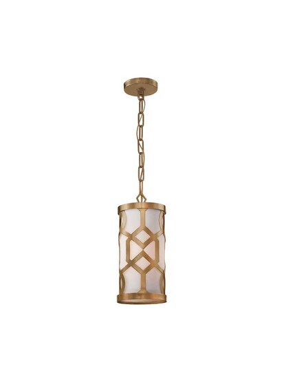 Jennings Mini Pendant in Aged Brass.
